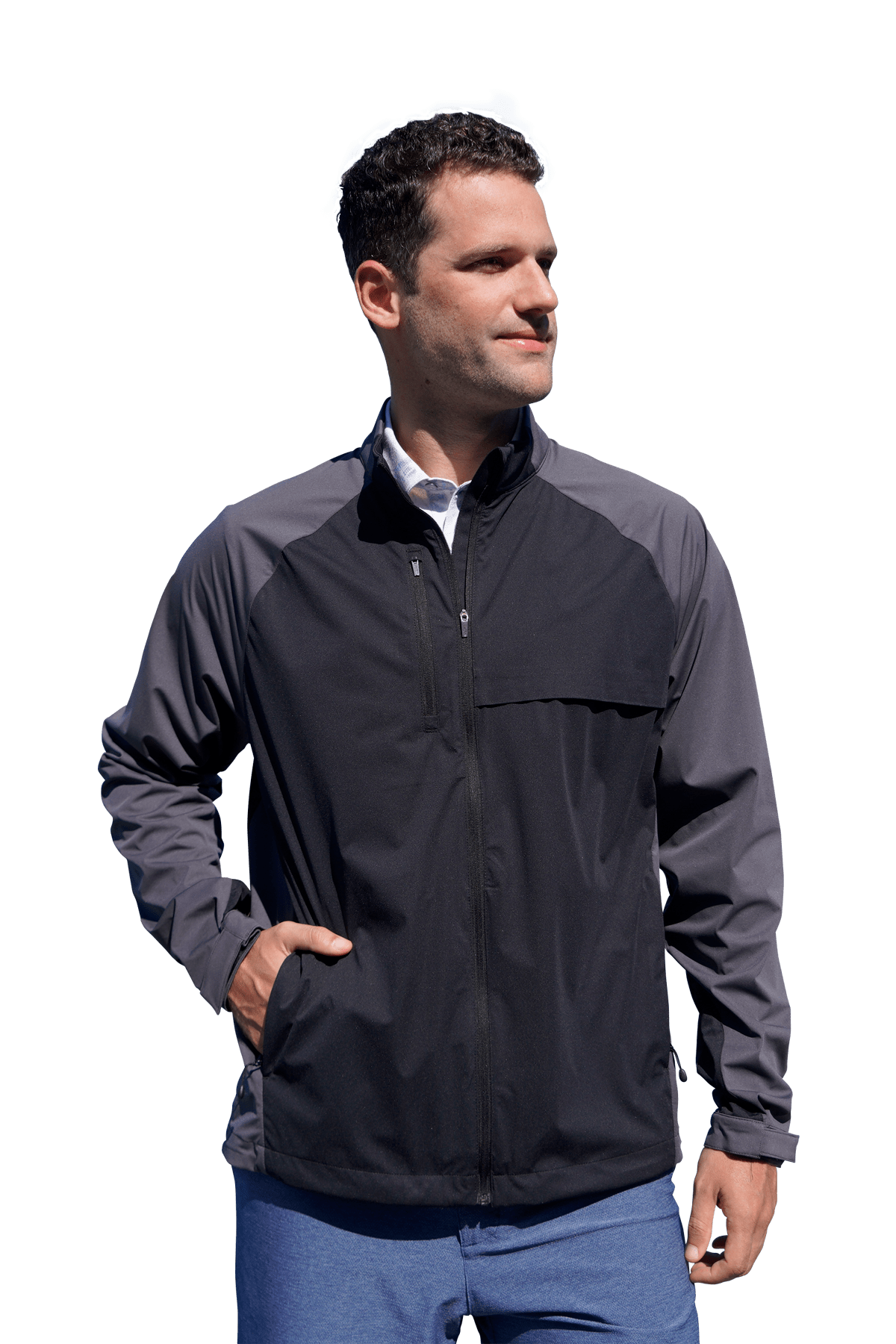 Greg Norman Mens Weatherknit Full Zip Jacket Threadfellows