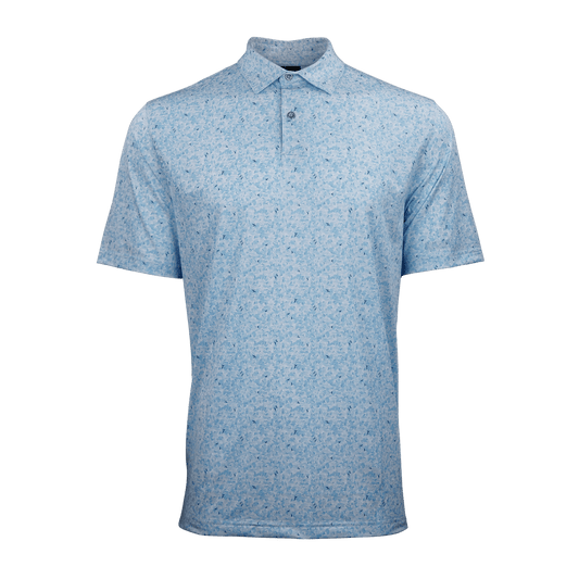 Greg Norman Polos S / Cloud Greg Norman - Men's Scattered Shark Tail Polo