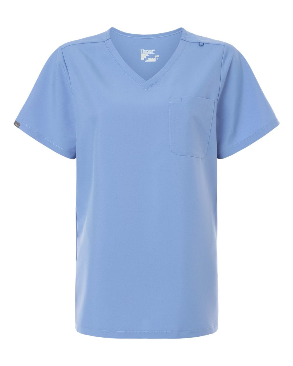 Hanes Scrubs S / Ceil Blue Hanes - Women's V-Neck 1 Pocket Scrub Top