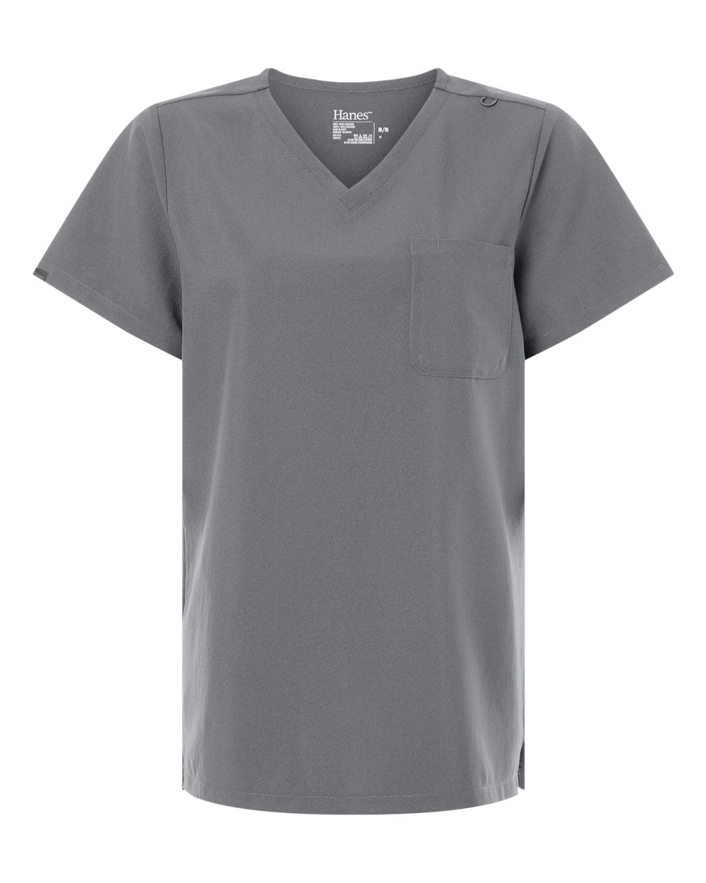 Hanes Scrubs S / Grey Hanes - Women's V-Neck 1 Pocket Scrub Top