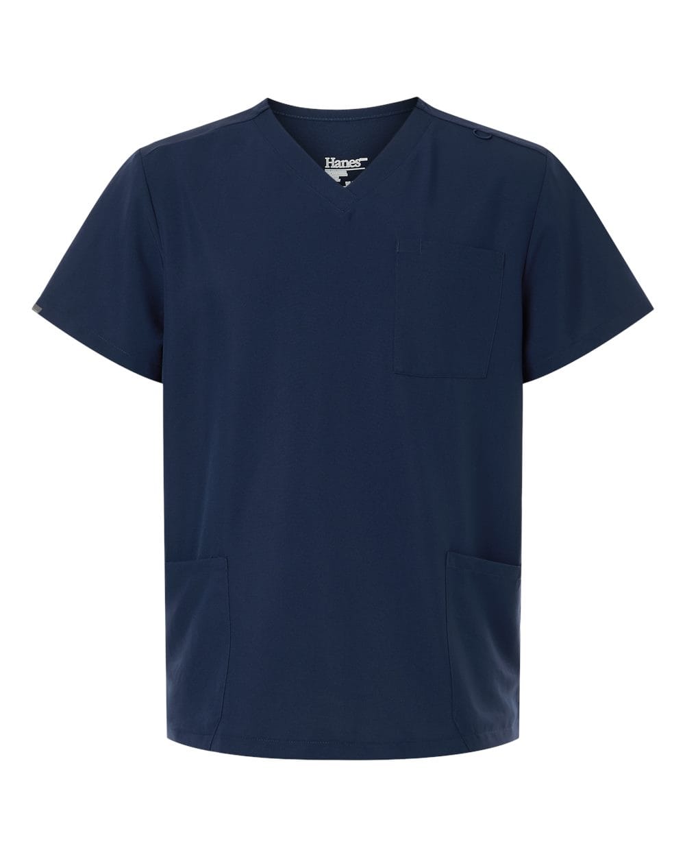 Hanes Scrubs S / Navy Hanes - Men's V-Neck 3-Pocket Scrub Top