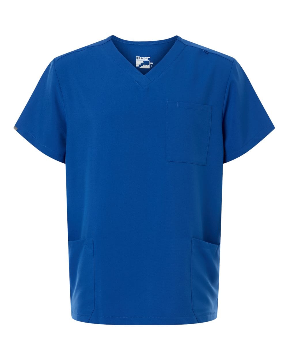 Hanes Scrubs S / Royal Blue Hanes - Men's V-Neck 3-Pocket Scrub Top