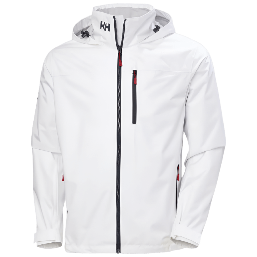 Helly Hansen Outerwear S / White Helly Hansen - Men's Crew Hooded Jacket 2.0