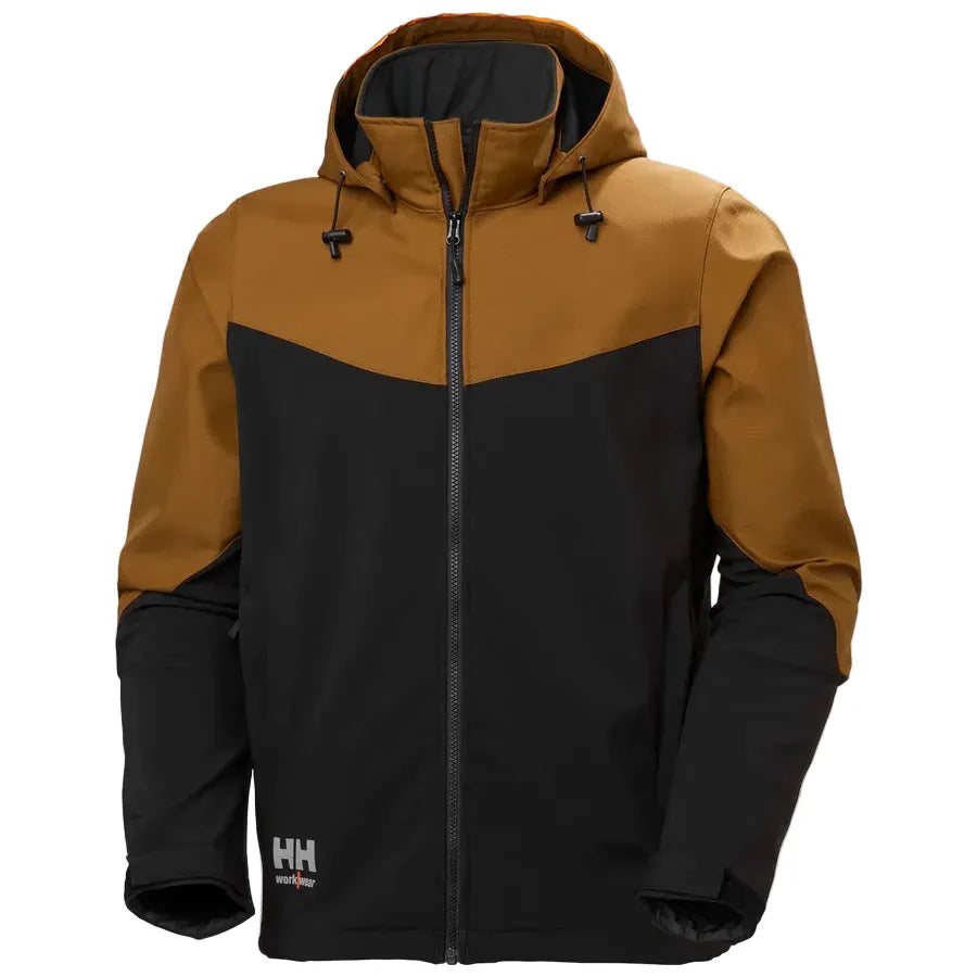 Helly Hansen Workwear Outerwear S / Saddle/Black Helly Hansen Workwear - Men's Oxford Hooded Softshell Jacket