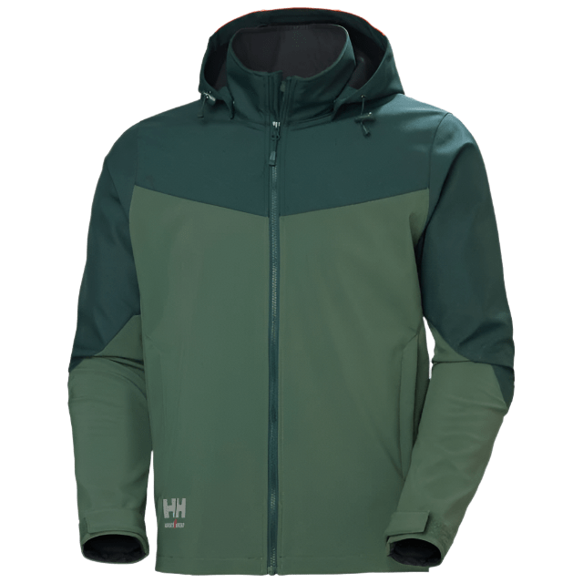 Helly Hansen Workwear Outerwear S / Spruce/Darkest Spruce Helly Hansen Workwear - Men's Oxford Hooded Softshell Jacket