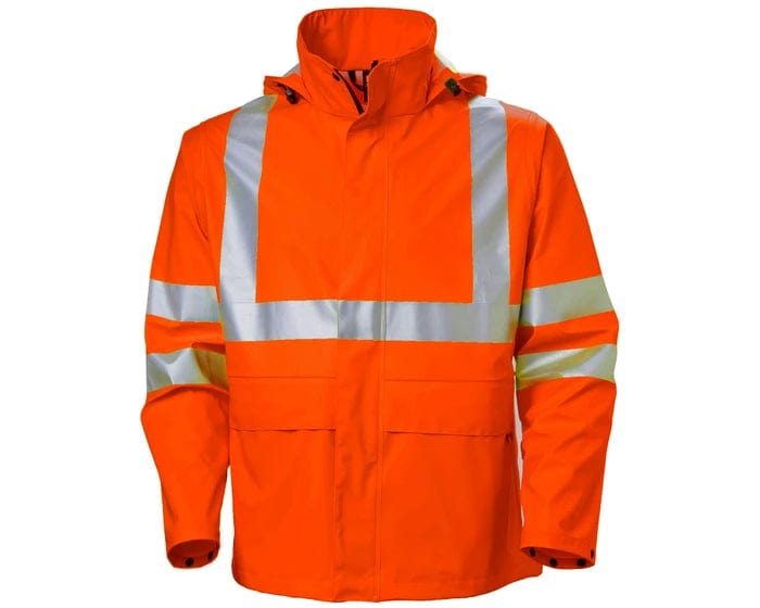 Helly Hansen Workwear Outerwear XS / HV Orange Helly Hansen Workwear - Men's Alta Hi Vis Waterproof Rain Jacket ANSI