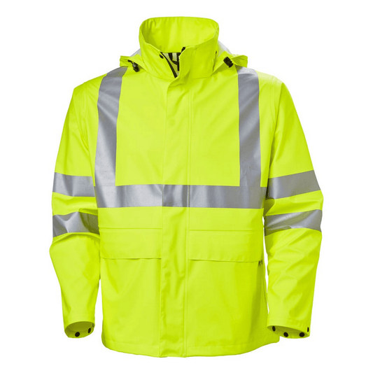 Helly Hansen Workwear Outerwear XS / HV Yellow Helly Hansen Workwear - Men's Alta Hi Vis Waterproof Rain Jacket ANSI