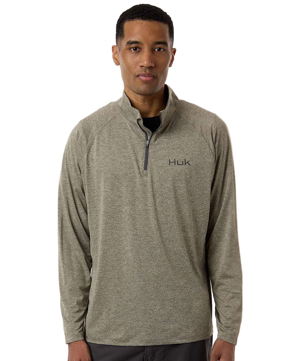 HUK Layering HUK - Men's Airweight Heather Quarter-Zip Pullover