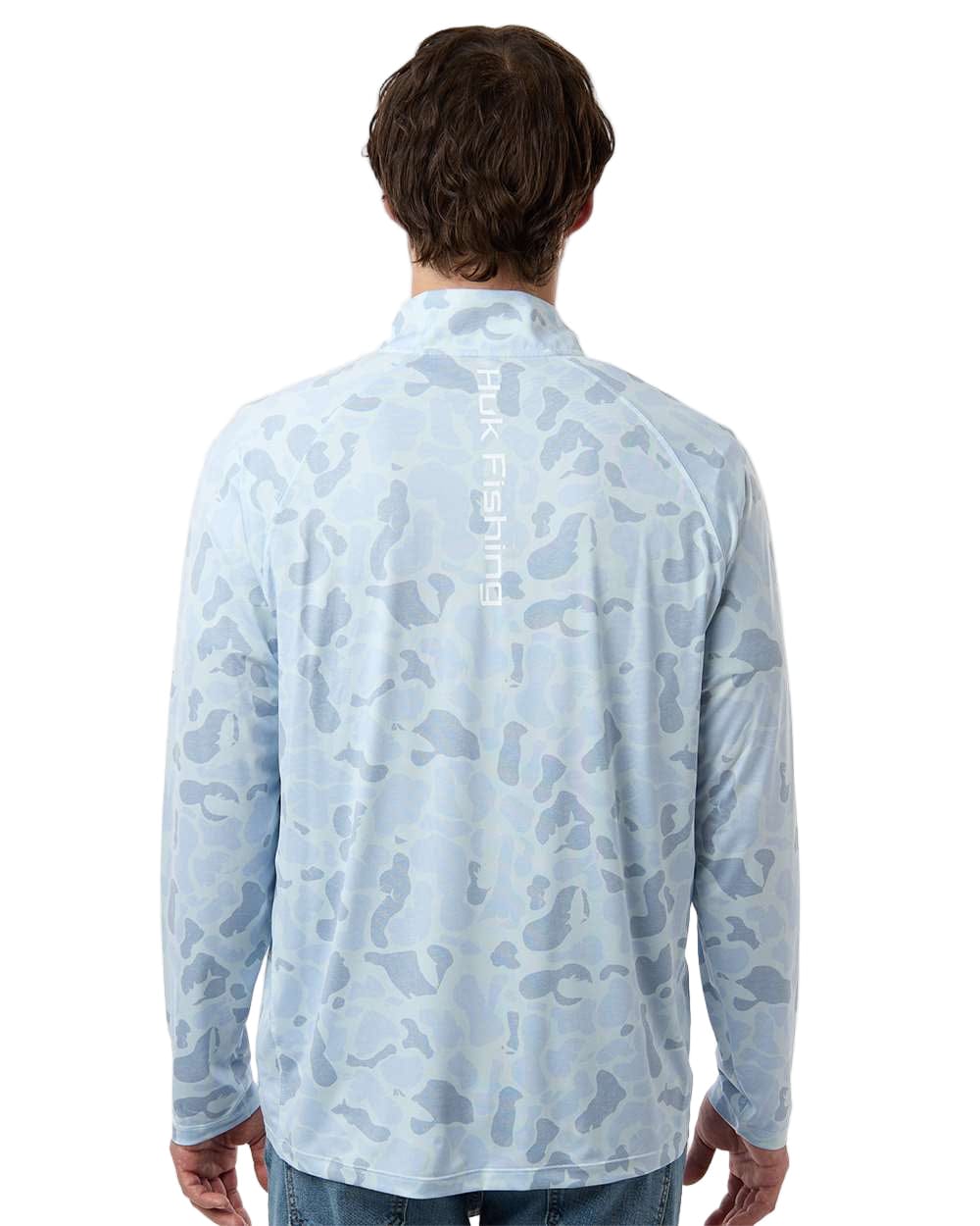 HUK Layering HUK - Men's Airweight KC Printed Quarter-Zip Pullover