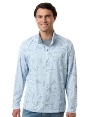 HUK Layering HUK - Men's Airweight KC Printed Quarter-Zip Pullover