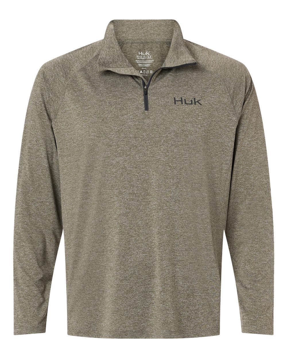 HUK Layering S / Heather Moss HUK - Men's Airweight Heather Quarter-Zip Pullover