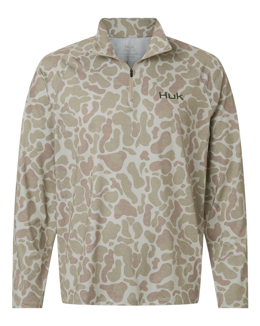 HUK Layering S / Sand HUK - Men's Airweight KC Printed Quarter-Zip Pullover