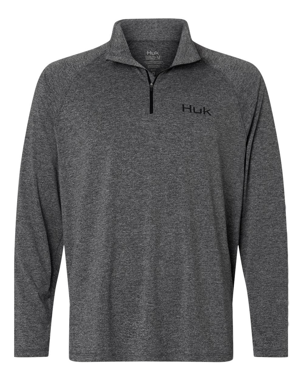 HUK Layering S / Volcanic Ash Heather HUK - Men's Airweight Heather Quarter-Zip Pullover