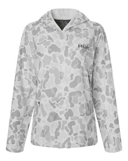 HUK Sweatshirts XS / White HUK - Women's Coldfront+ KC Print Hooded Sweatshirt