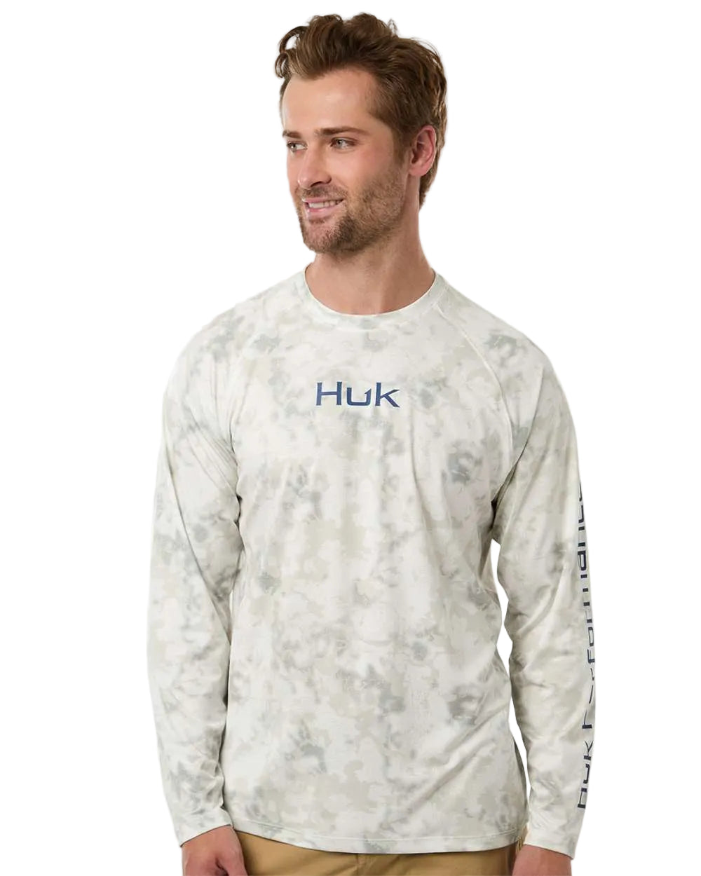 HUK T-Shirts HUK - Men's Airweight KS Printed Crewneck Pullover