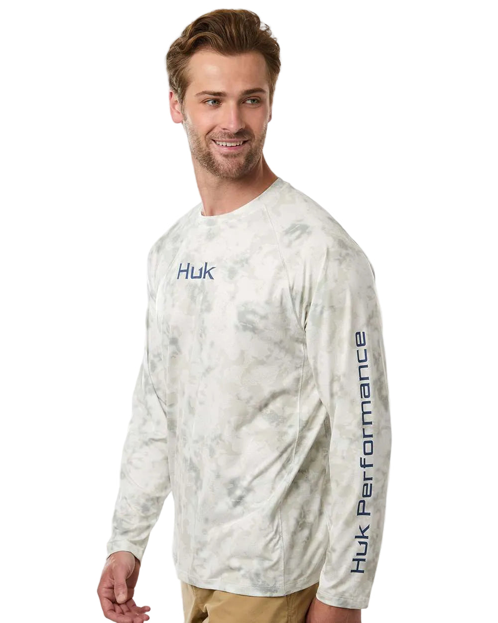 HUK T-Shirts HUK - Men's Airweight KS Printed Crewneck Pullover