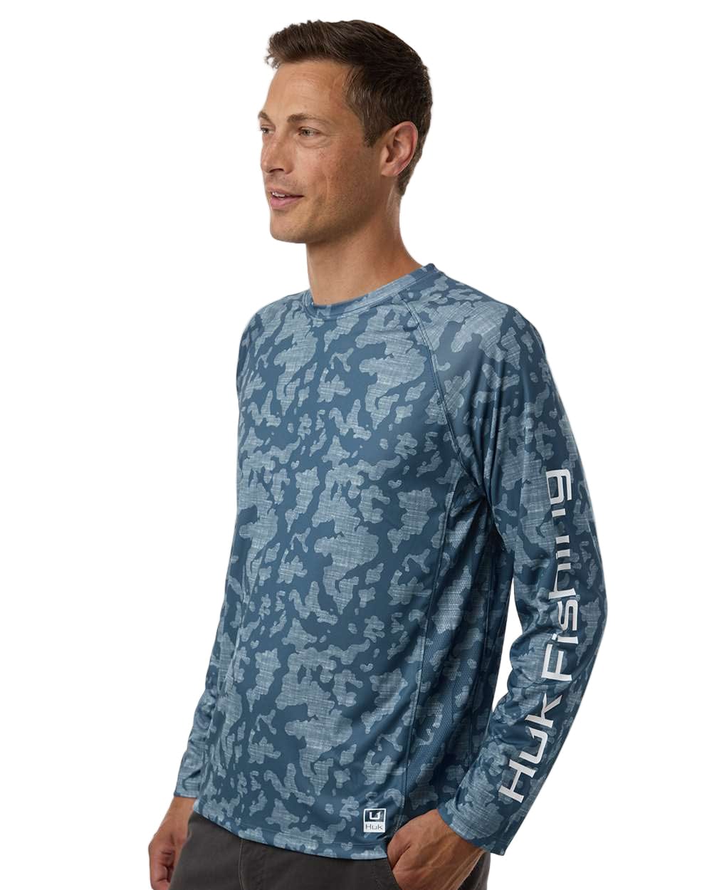 HUK T-Shirts HUK - Men's Lo Pro Running Lakes Long-Sleeve T-Shirt