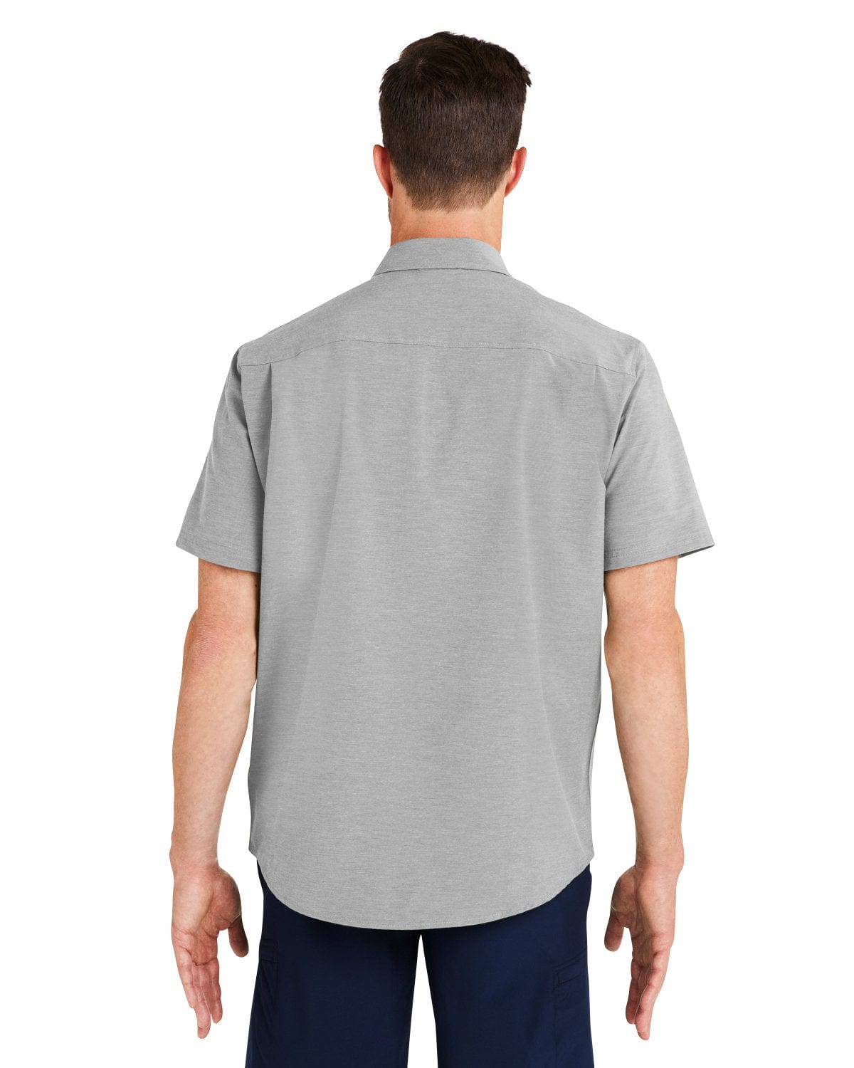HUK Camicia da Uomo Bottoni a Maniche Corte Kona Button-Down, Striscia Cross Dye-Bianco, S HUK Camicia da Uomo Bottoni a Maniche Corte Kona Button-Down, Striscia Cross Dye-Bianco, S