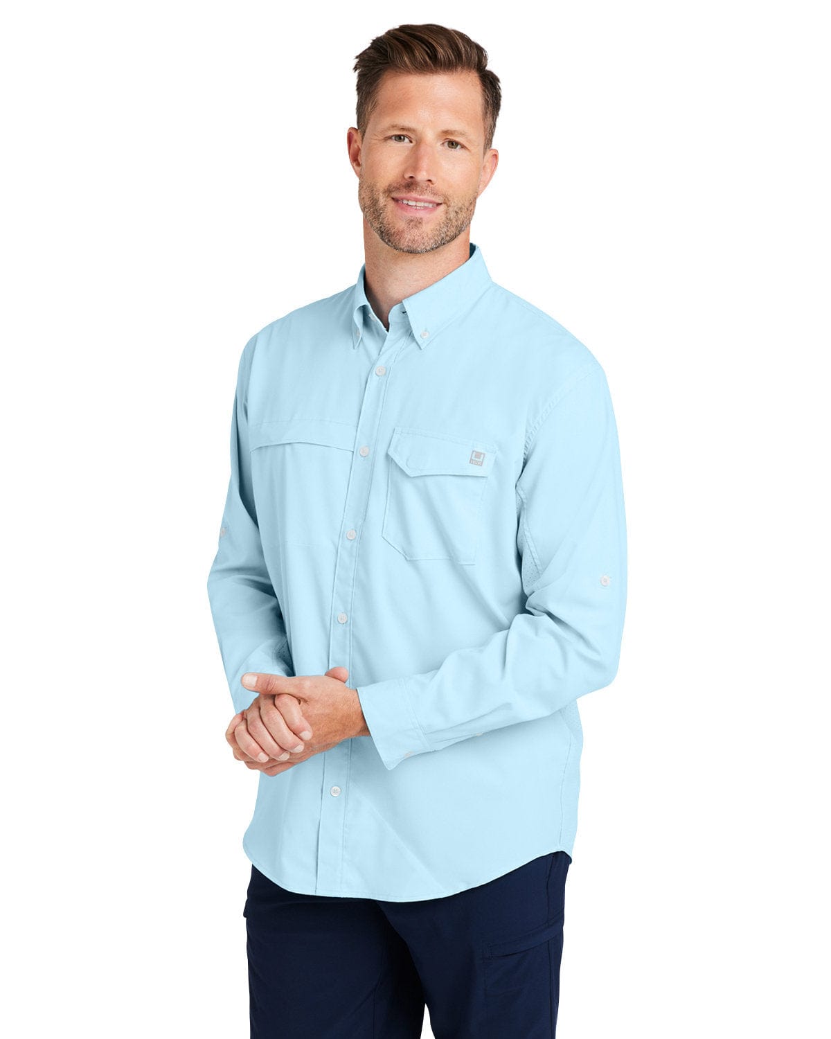 huk dress shirts HUK H150172 Men's Tide Point Long Sleeve Shirt