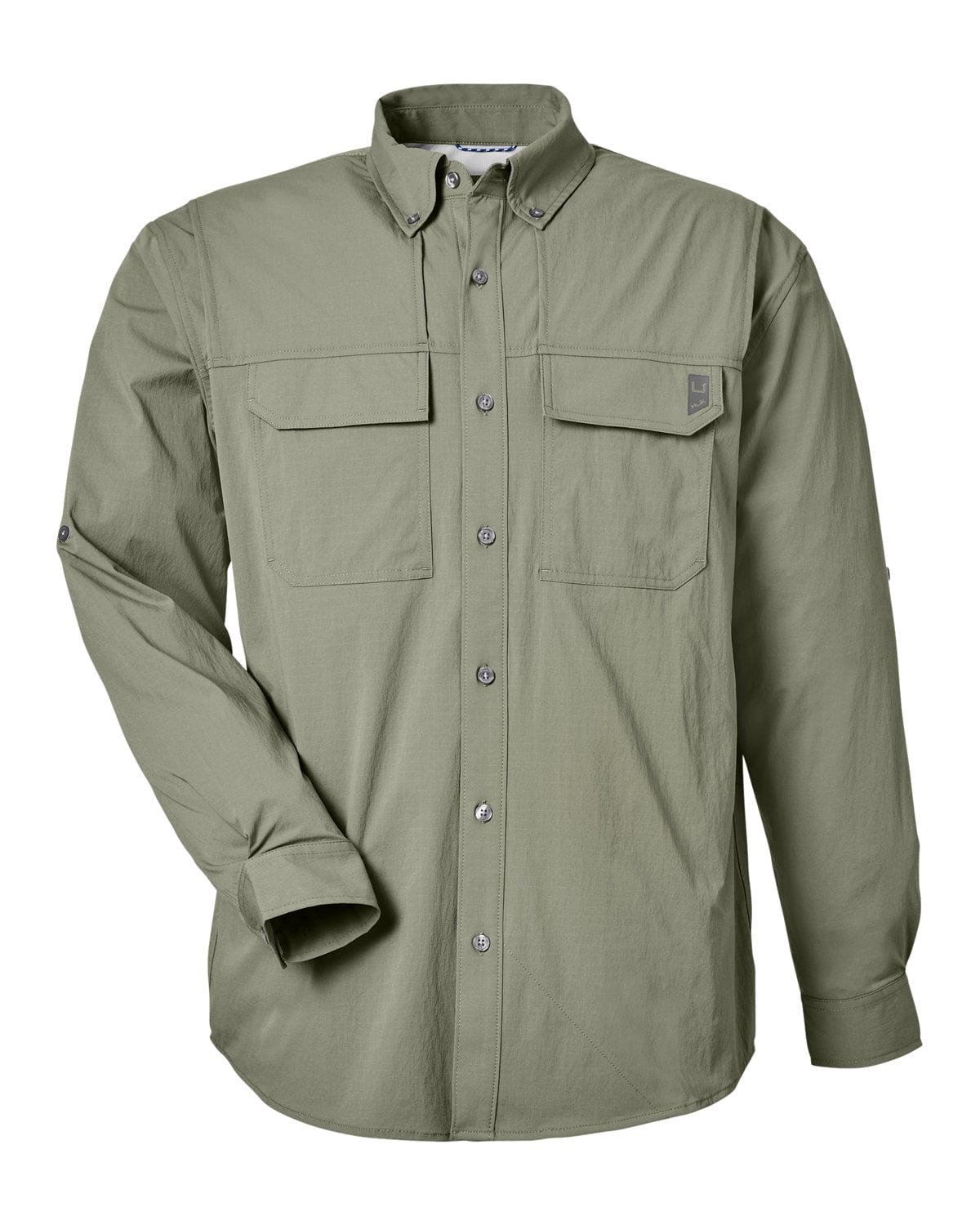 HUK Woven Shirts S / Moss HUK - Men's Creekbed Long Sleeve Shirt