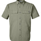 HUK Woven Shirts S / Moss HUK - Men's Creekbed Short Sleeve Shirt