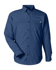 HUK Woven Shirts S / Naval Academy HUK - Men's Tide Point Long Sleeve Shirt