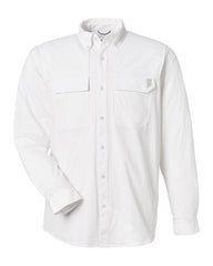 HUK Woven Shirts S / White HUK - Men's Creekbed Long Sleeve Shirt