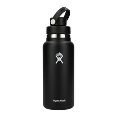 Hydro Flask Accessories 24oz / Black Hydro Flask - Wide Mouth w/ Flex Straw Cap 32oz