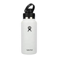 Hydro Flask Accessories 24oz / White Hydro Flask - Wide Mouth w/ Flex Straw Cap 32oz