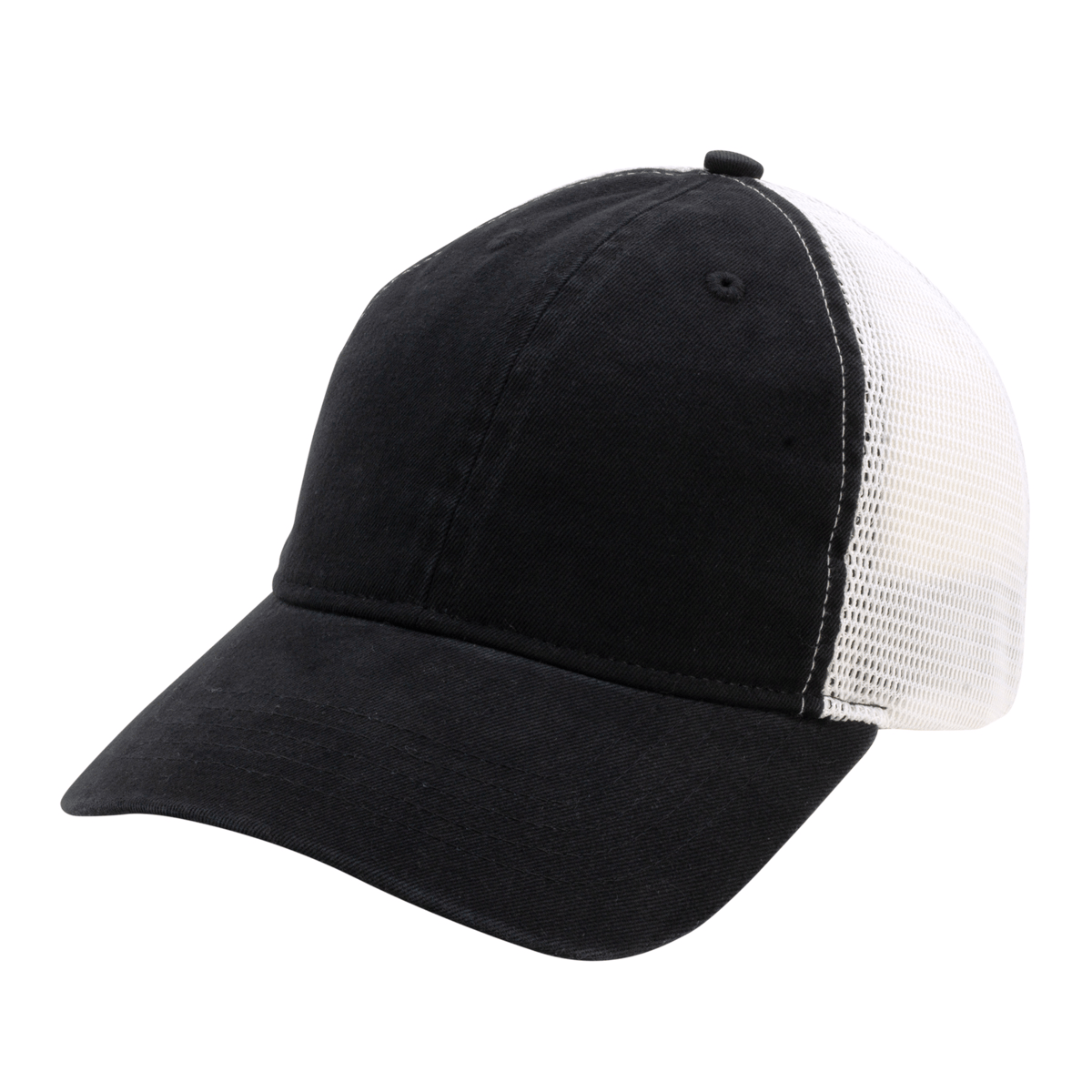 Infinity Her Headwear Adjustable / Black/White Infinity Her - ANNIE Peached Twill Mesh Back Ponytail Cap