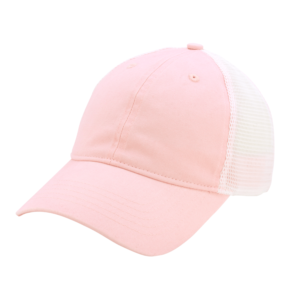 Infinity Her Headwear Adjustable / Cherry Blossom/White Infinity Her - ANNIE Peached Twill Mesh Back Ponytail Cap