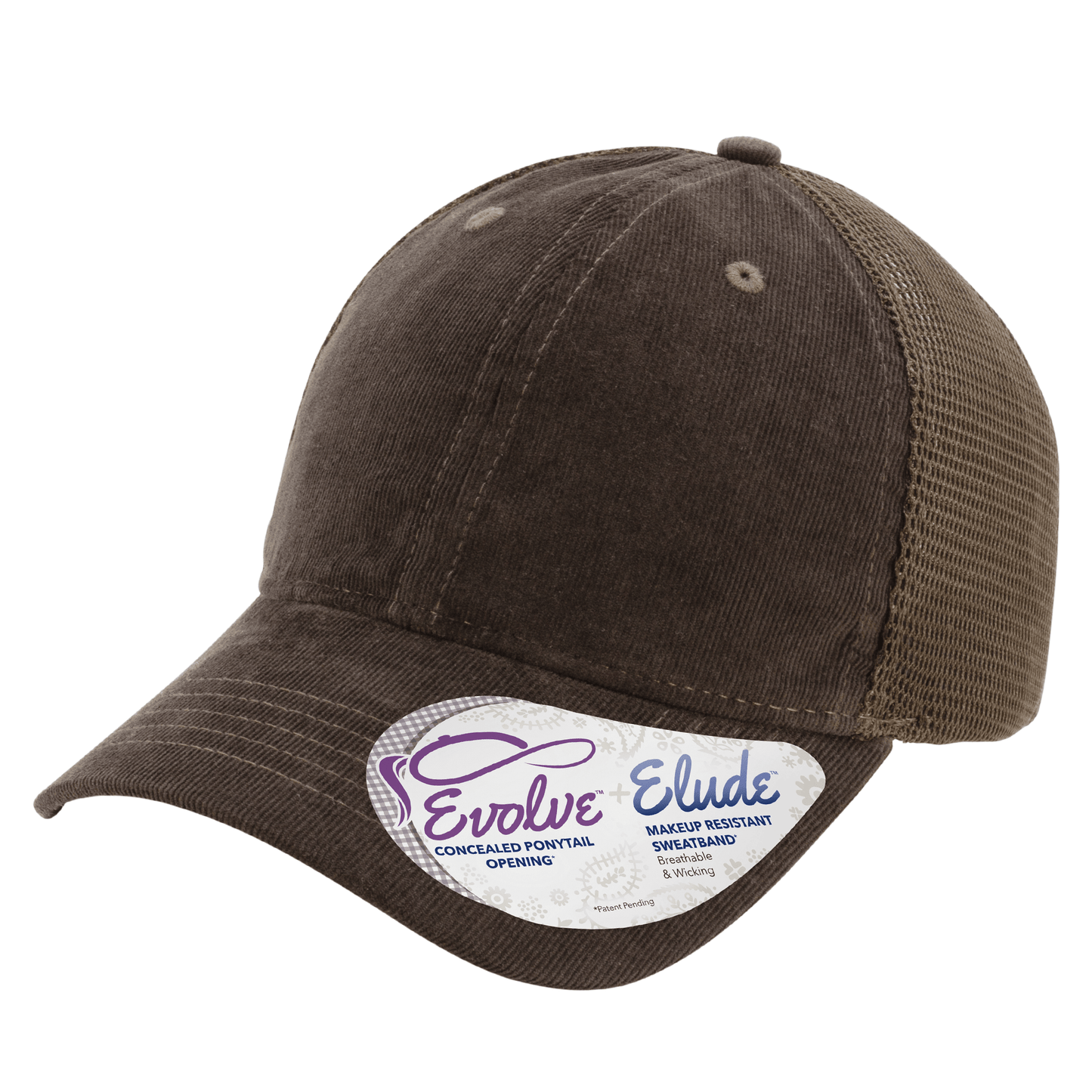 Infinity Her Headwear Adjustable / Chocolate/Tonal Fawn/Chocolate Infinity Her - JO Corduroy Ponytail Cap