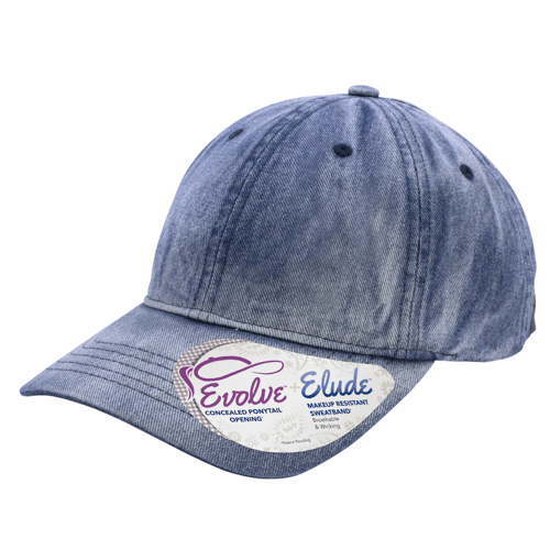 Infinity Her Headwear Adjustable / Denim Infinity Her - JOSIE Denim Ponytail Cap