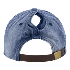 Infinity Her Headwear Adjustable / Denim Infinity Her - JOSIE Denim Ponytail Cap