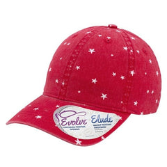 Infinity Her Headwear Adjustable / Red/White Stars Infinity Her - HATTIE Printed Ponytail Cap