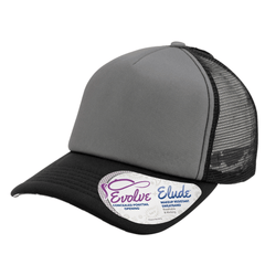 Infinity Her Headwear Adjustable / Slate/Black/Cow Infinity Her - ROSIE Foam Trucker Ponytail Cap