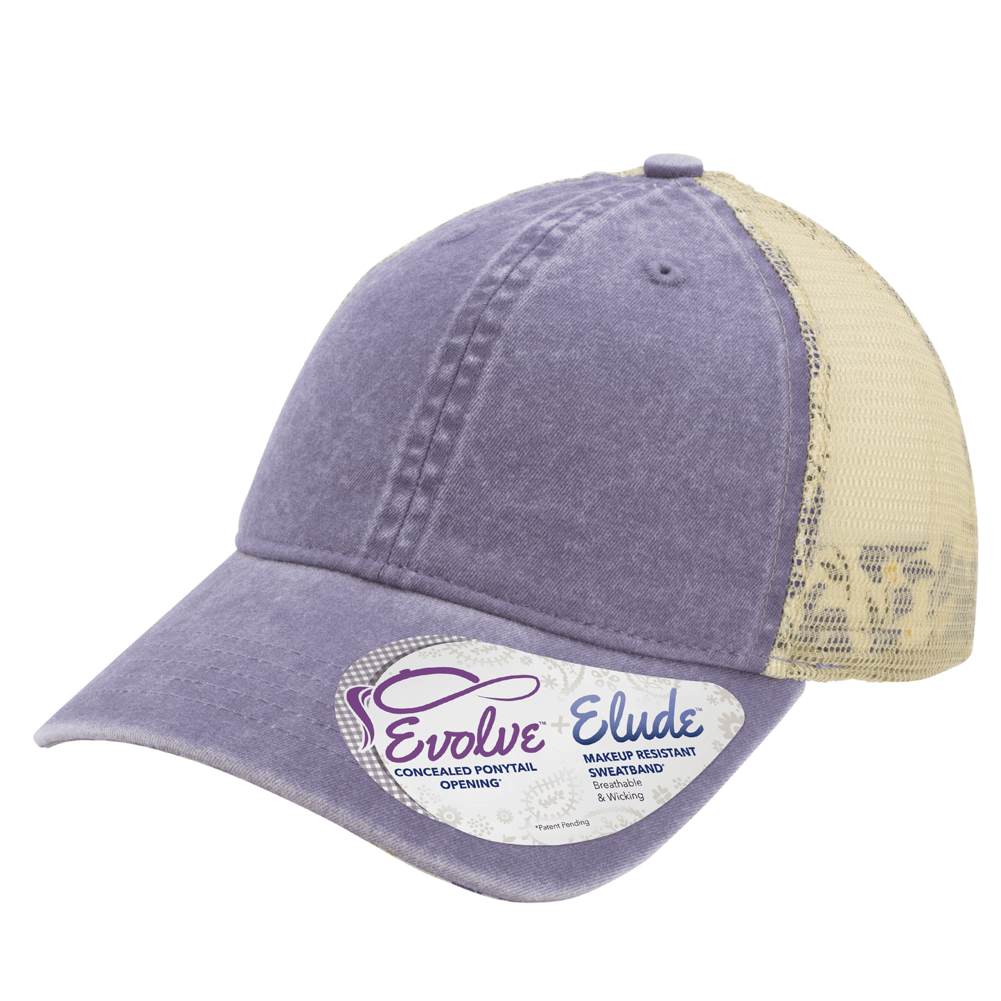 Infinity Her Headwear Adjustable / Violet/Floral/Khaki Infinity Her - TESS Mesh Back Ponytail Cap
