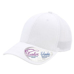 Infinity Her Headwear Adjustable / White/White Infinity Her - CHARLIE Trucker Ponytail Cap Solid
