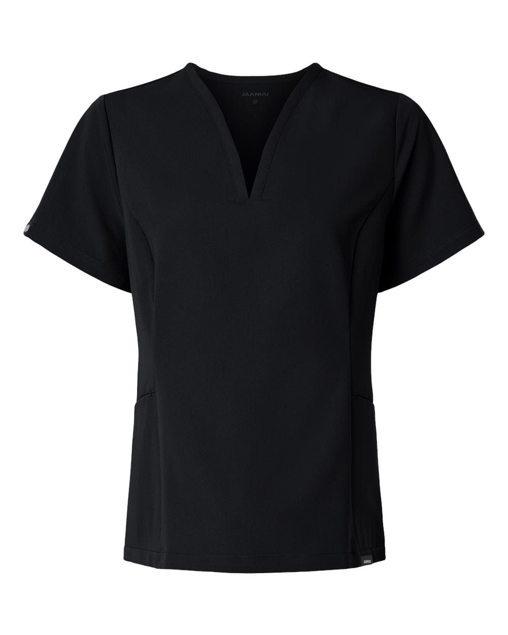 JAANUU Scrubs XXS / Black JAANUU - Women's Calix Fit & Flare Scrub V-Neck Top