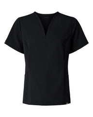 JAANUU Scrubs XXS / Black JAANUU - Women's Calix Fit & Flare Scrub V-Neck Top