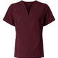 JAANUU Scrubs XXS / Burgundy JAANUU - Women's Calix Fit & Flare Scrub V-Neck Top