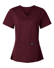 JAANUU Scrubs XXS / Burgundy JAANUU - Women's Cesi Ultrasoft Scrub V-Neck Top