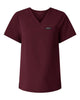 JAANUU Scrubs XXS / Burgundy JAANUU - Women's Rhena Essential 1-Pocket Scrub V-Neck Top