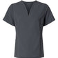 JAANUU Scrubs XXS / Carbon Grey JAANUU - Women's Calix Fit & Flare Scrub V-Neck Top