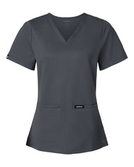 JAANUU Scrubs XXS / Carbon Grey JAANUU - Women's Cesi Ultrasoft Scrub V-Neck Top