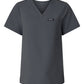 JAANUU Scrubs XXS / Carbon Grey JAANUU - Women's Rhena Essential 1-Pocket Scrub V-Neck Top
