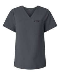 JAANUU Scrubs XXS / Carbon Grey JAANUU - Women's Rhena Essential 1-Pocket Scrub V-Neck Top