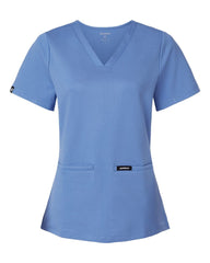 JAANUU Scrubs XXS / Ceil Blue JAANUU - Women's Cesi Ultrasoft Scrub V-Neck Top