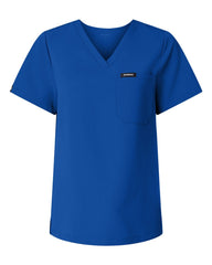 JAANUU Scrubs XXS / Royal Blue JAANUU - Women's Rhena Essential 1-Pocket Scrub V-Neck Top