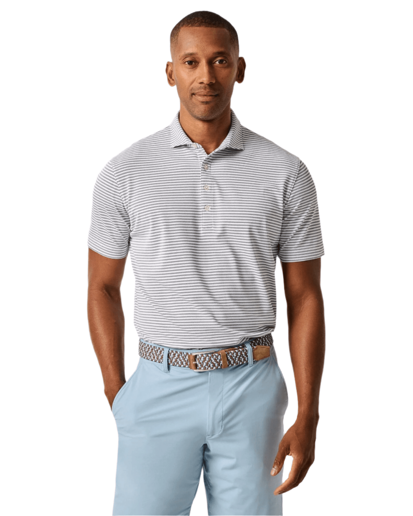 Johnnie-O Polos Johnnie-O - Stetson Stripe Performance Mesh Polo